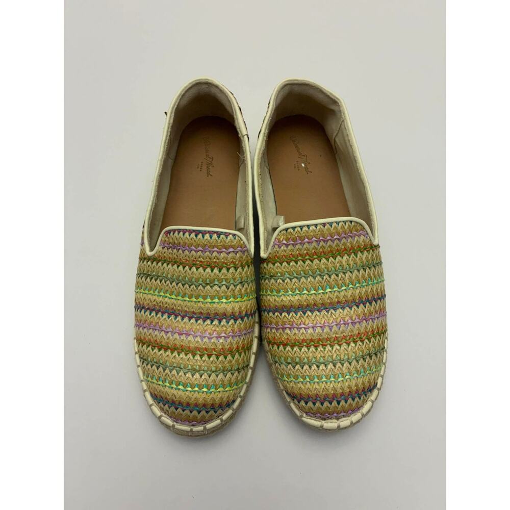 Universal Thread Woven Espadrille Slip On Flats Women's 6.5 Multicolor‎ Boho